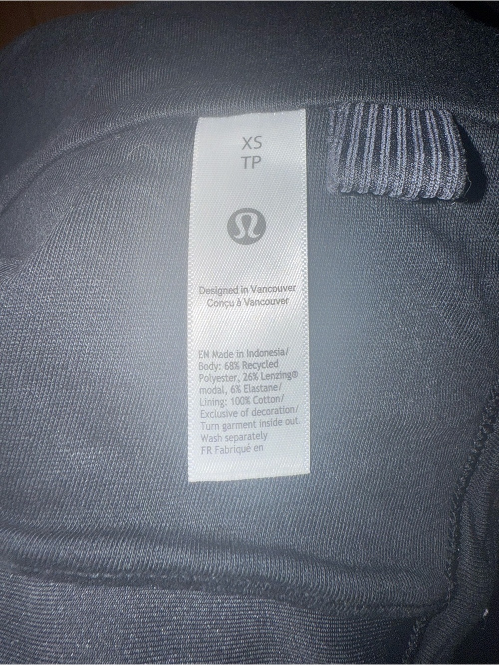 Lululemon Ribbed Softstreme Sweetheart Crop Tank Top - Charcoal Black - Picture 6 of 8